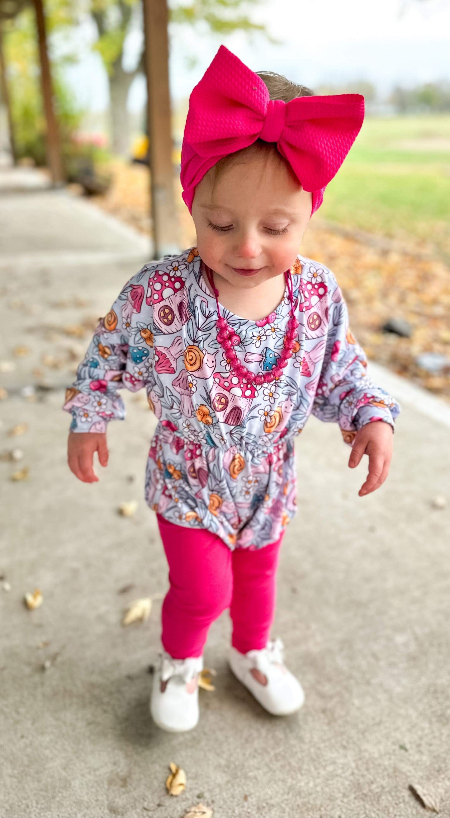 Snails & Shrooms Cinched Waist Sweater Romper