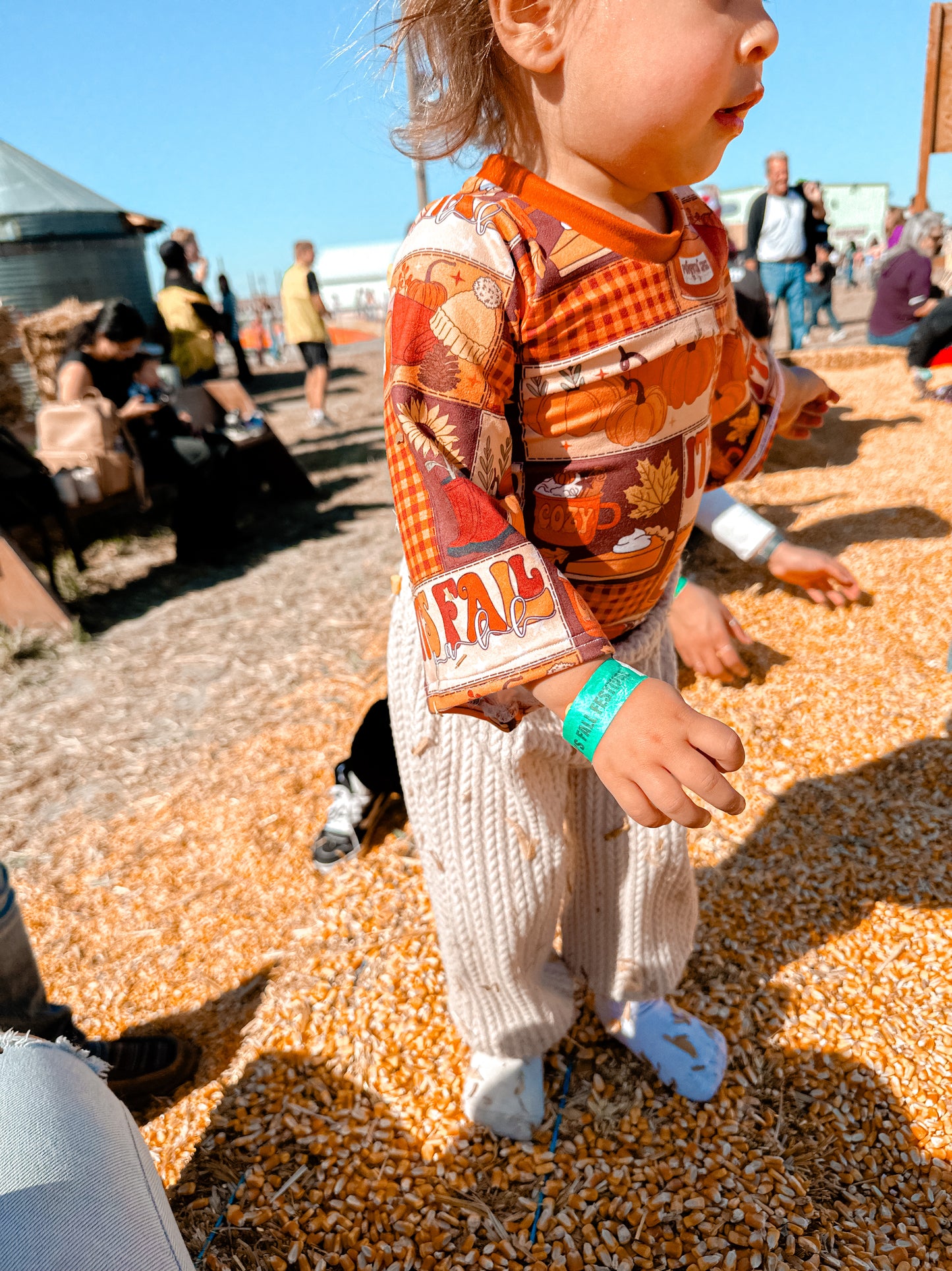 Trumpet Sleeve Fitted Tee- Thanksgiving Drop