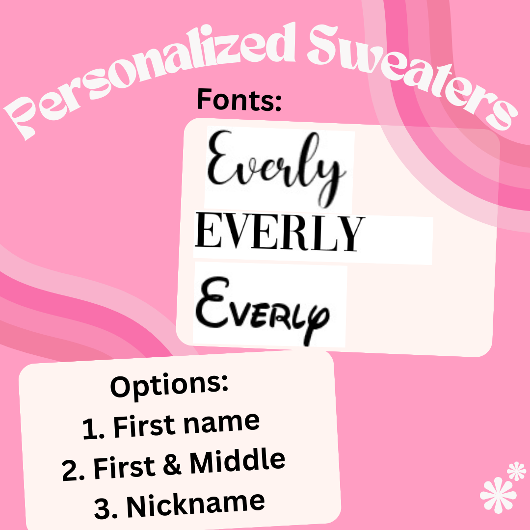 Oversized Sweater- personalized