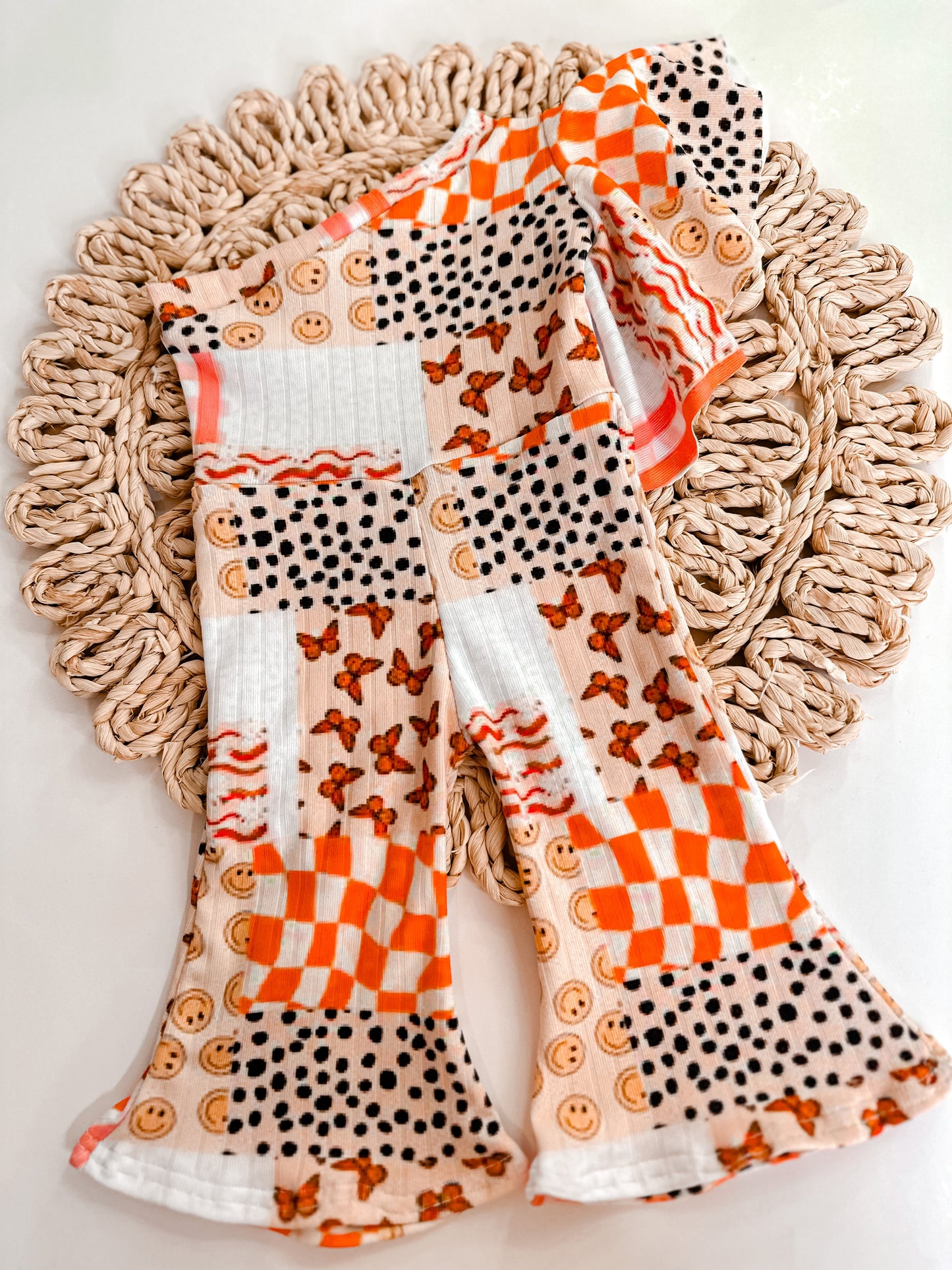 One Shoulder Flutter Sleeve Flare Romper- Holiday Drop