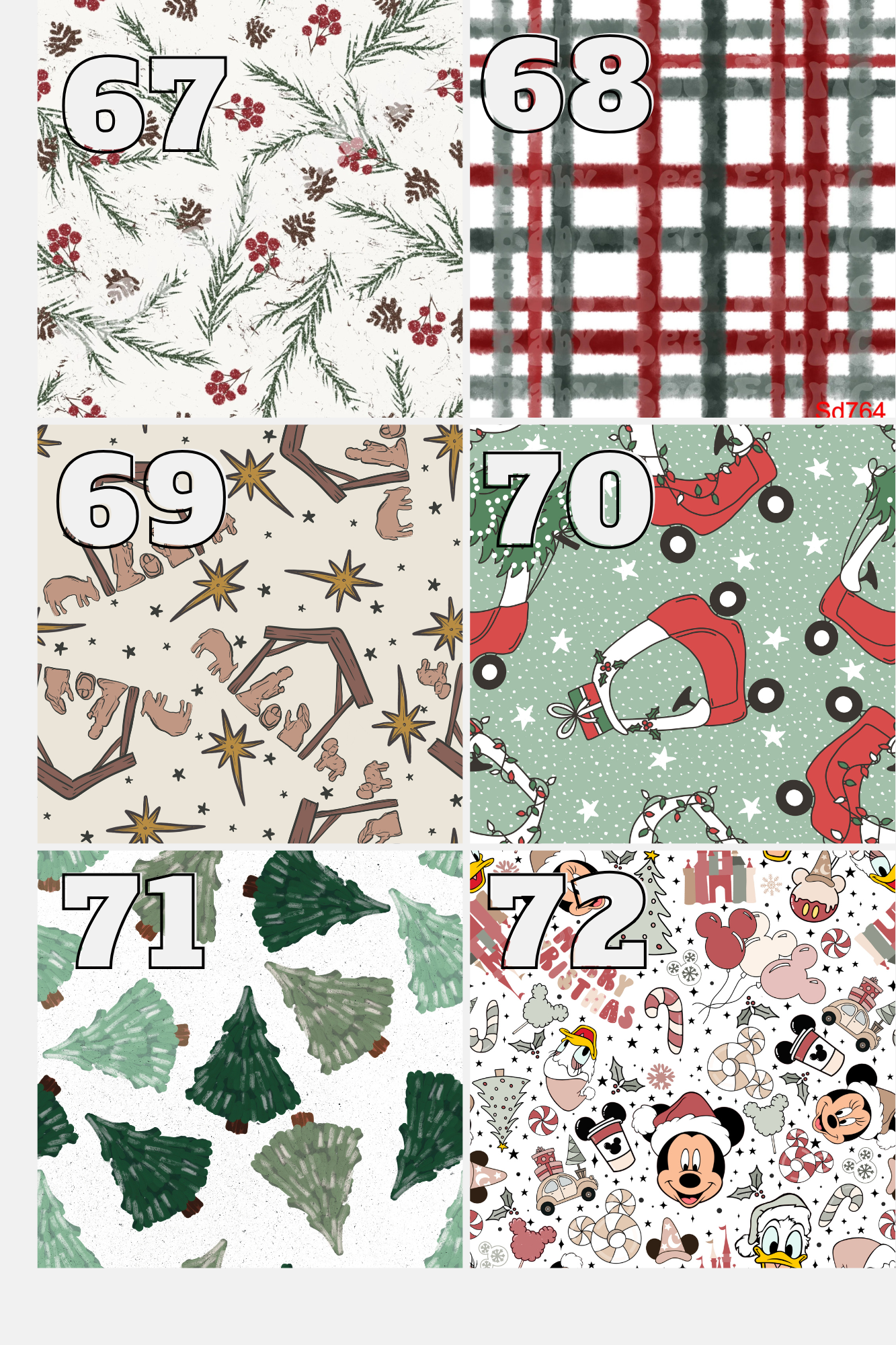 Custom Printed Swaddle Blanket- Christmas Drop