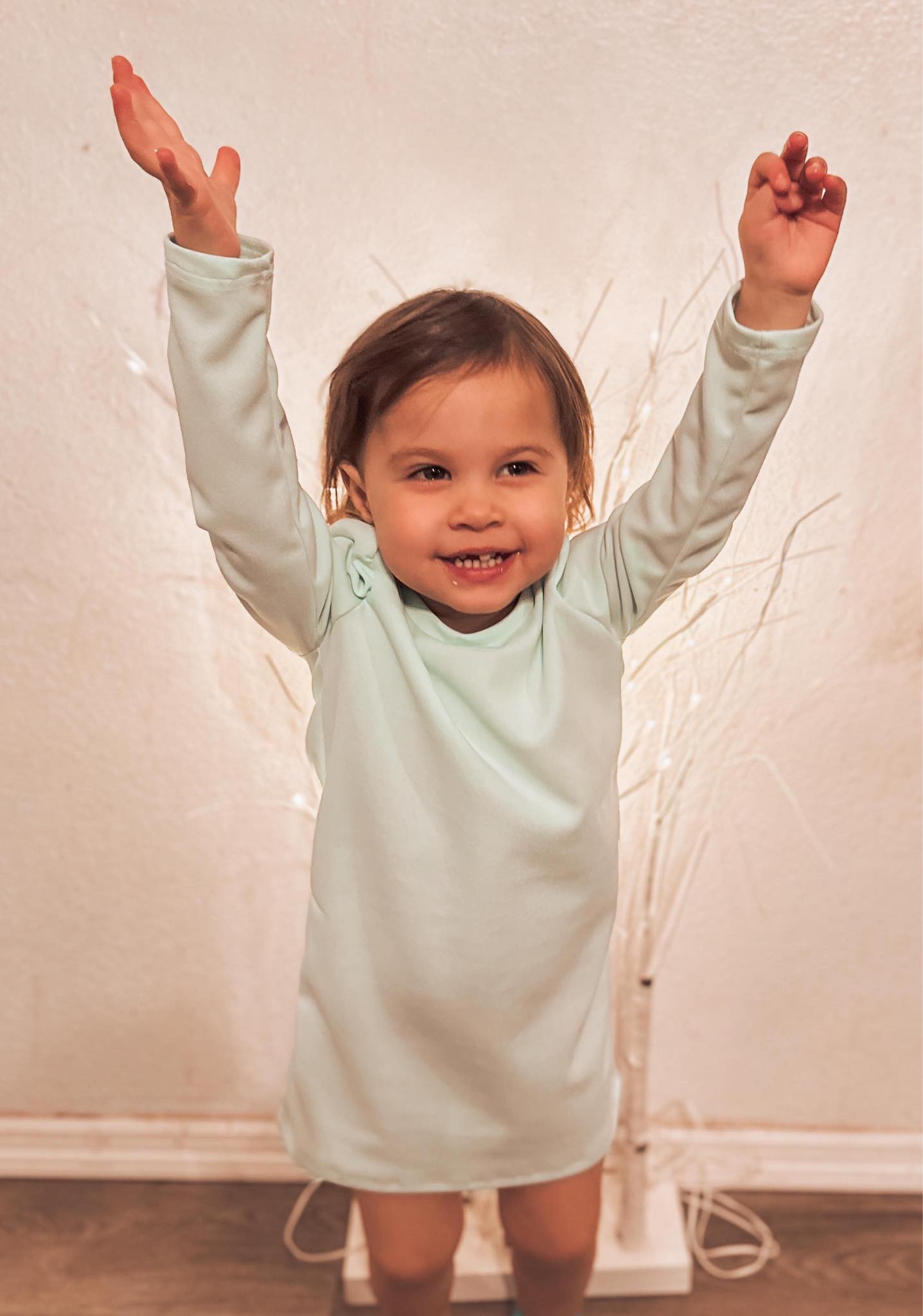 Blythe Poof Long Sleeve Dress- Girls Fall Drop