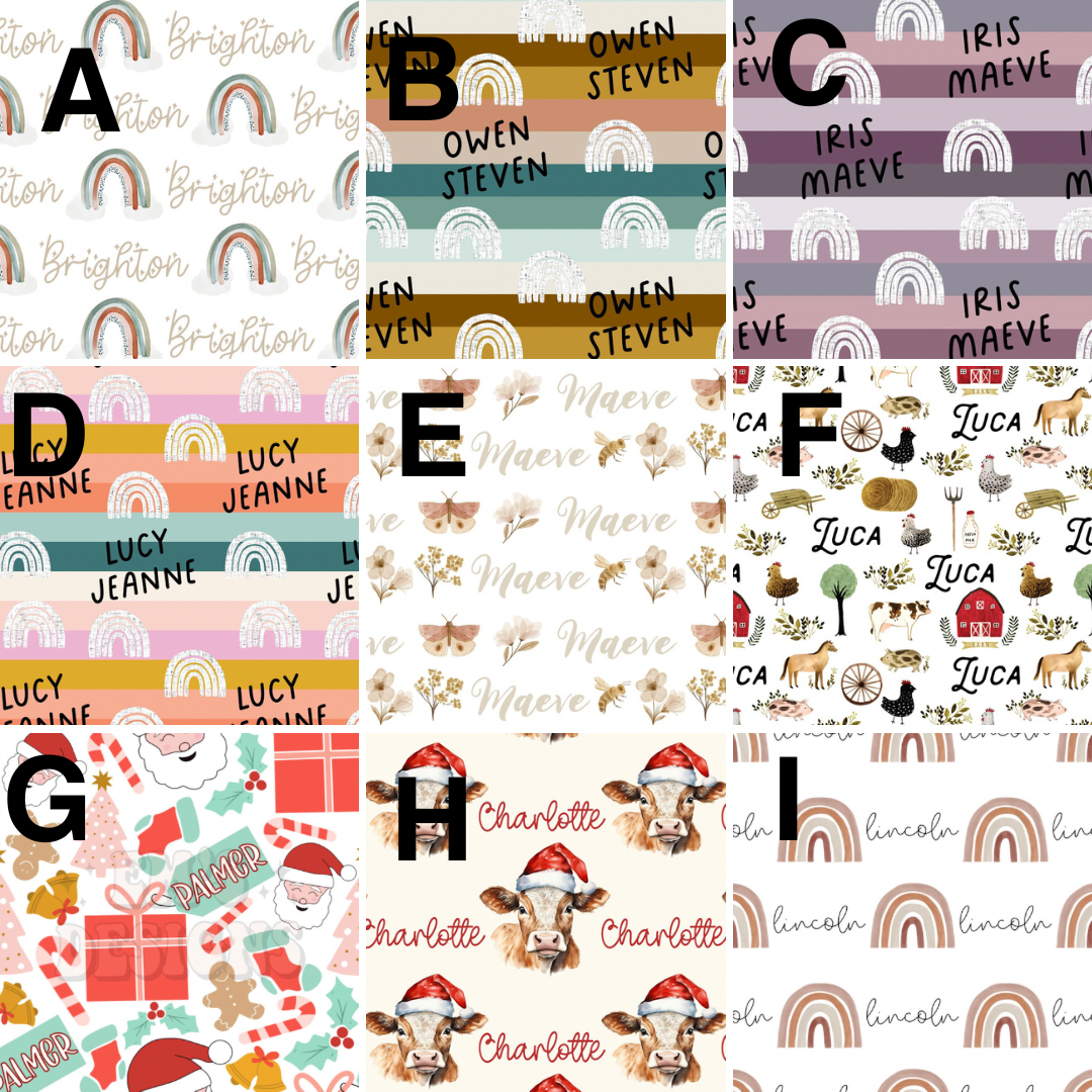 Name Prints Minky Blanket