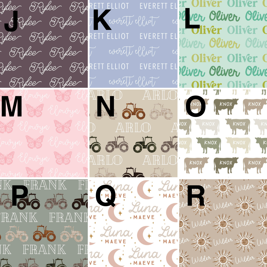 Name Prints Minky Blanket