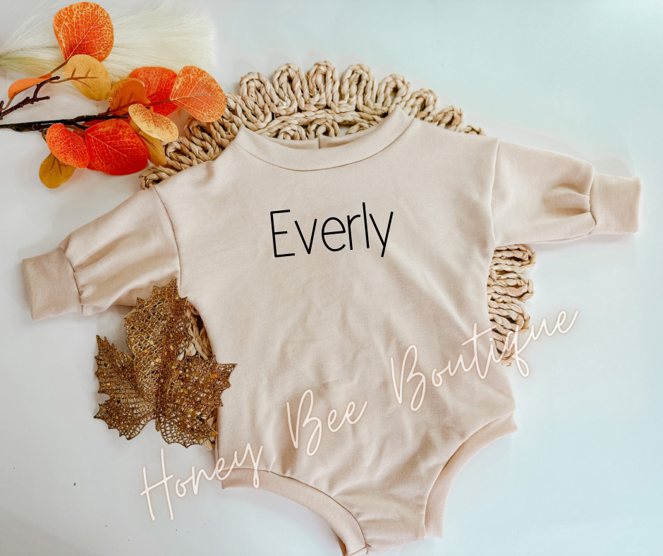 Personalized Sweater Romper- Spring Pastel