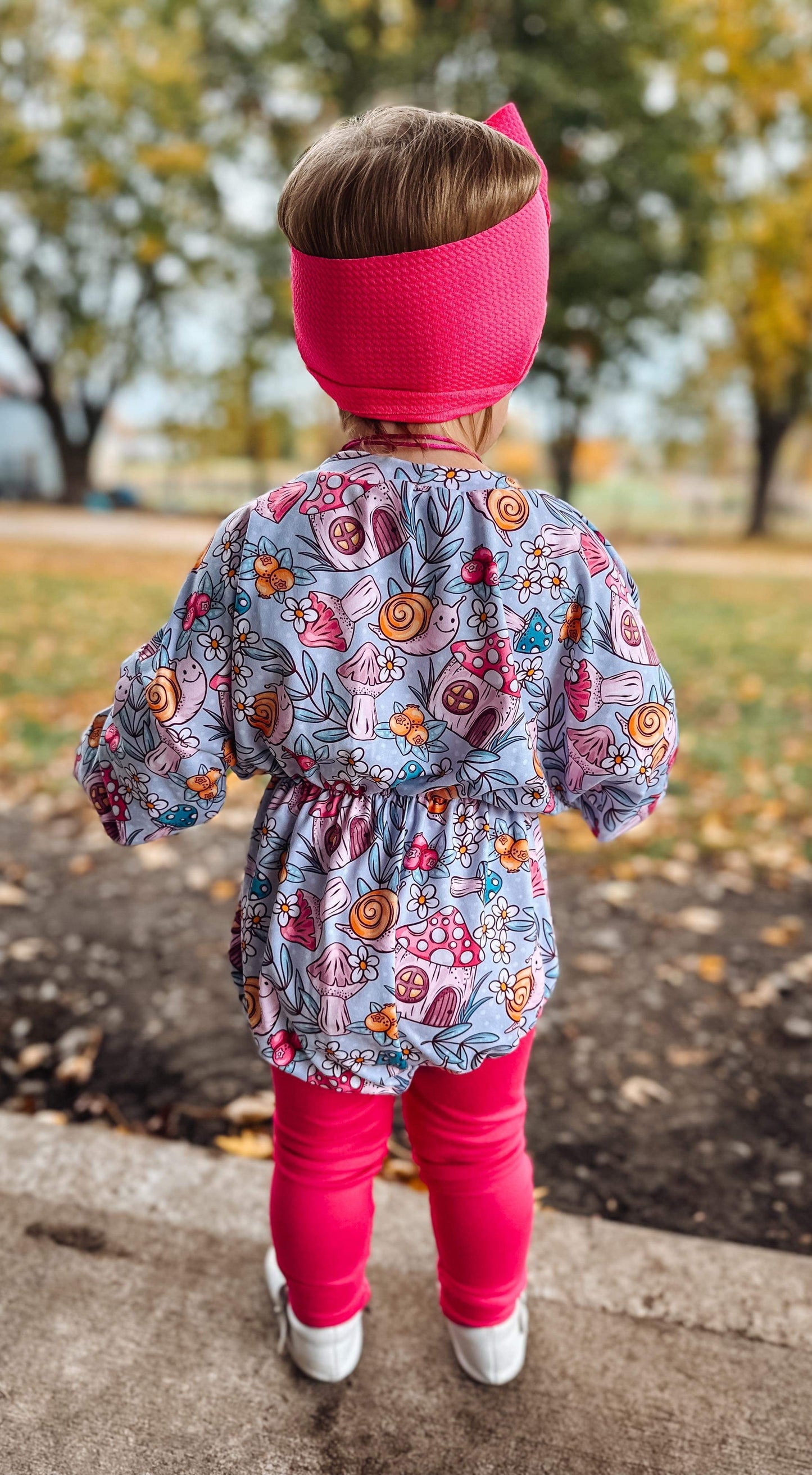 Snails & Shrooms Cinched Waist Sweater Romper