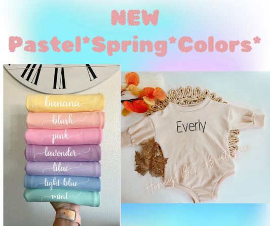 Personalized Sweater Romper- Spring Pastel