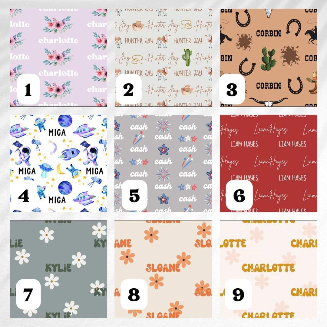 Name Prints Minky Blanket