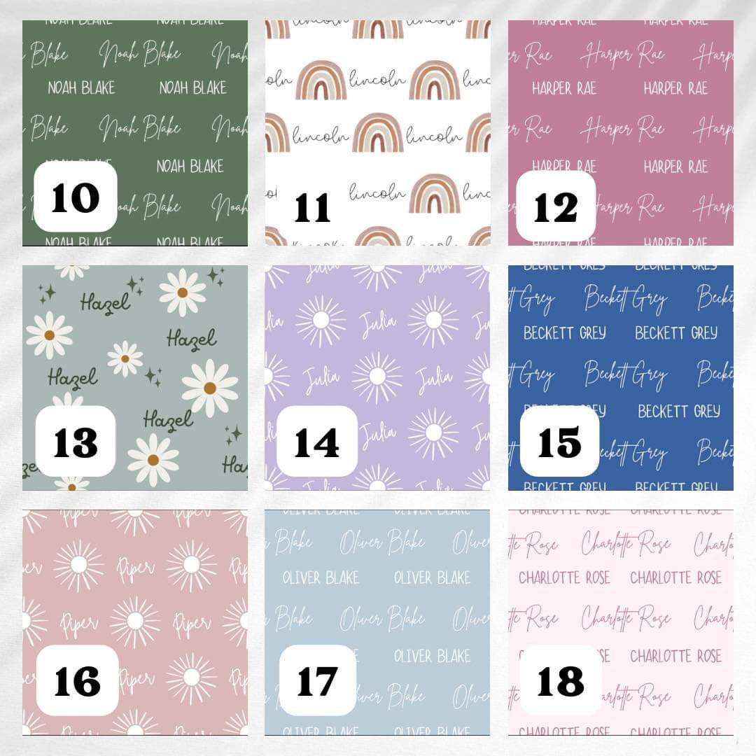 Name Prints Minky Blanket