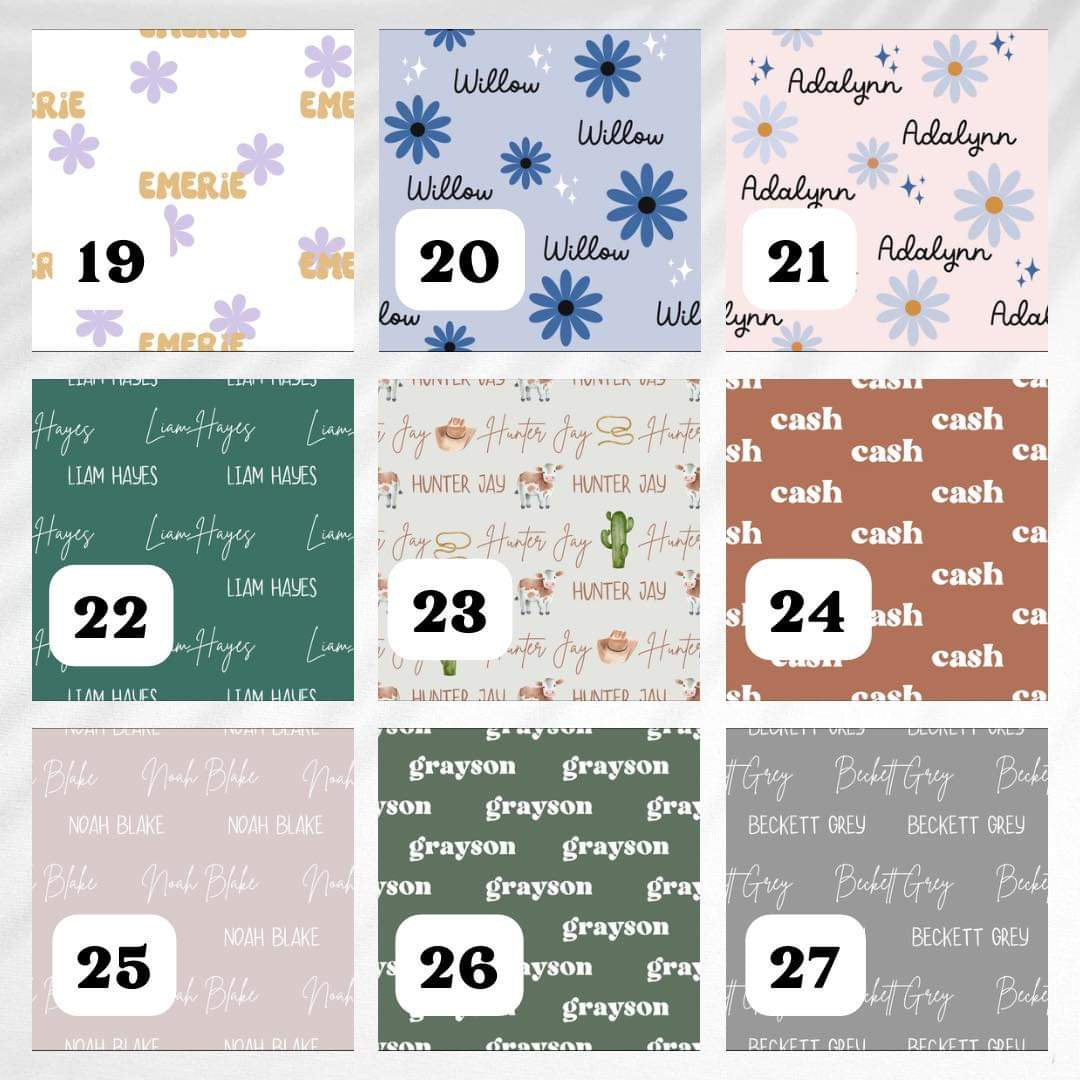 Name Prints Minky Blanket