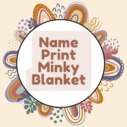 Name Prints Minky Blanket