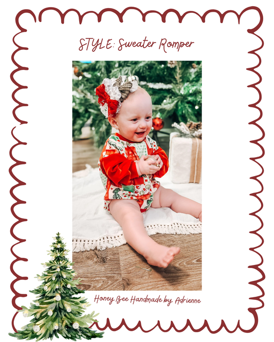 Sweater Romper- Christmas Drop