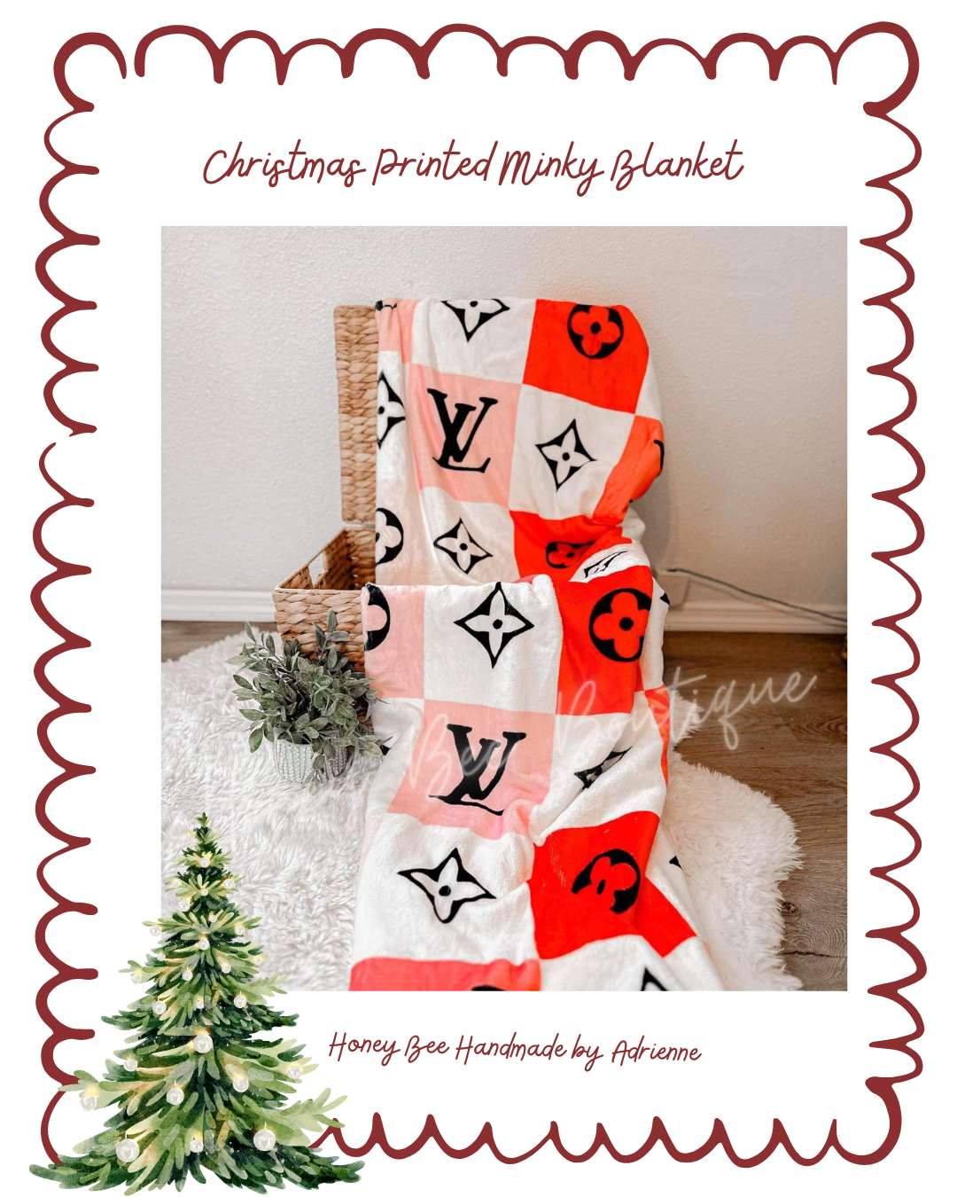 Christmas Prints Minky Blanket