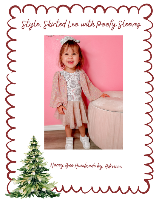 Skirted Leo with Poofy Sleeves- Christmas Drop
