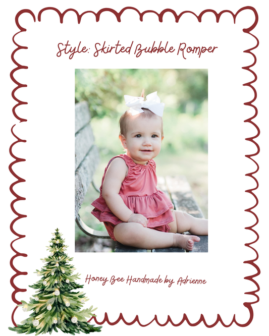 Skirted Bubble Romper- Christmas Drop