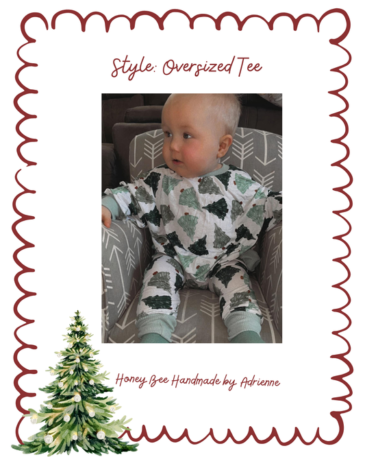 Oversized Tee- Christmas Drop