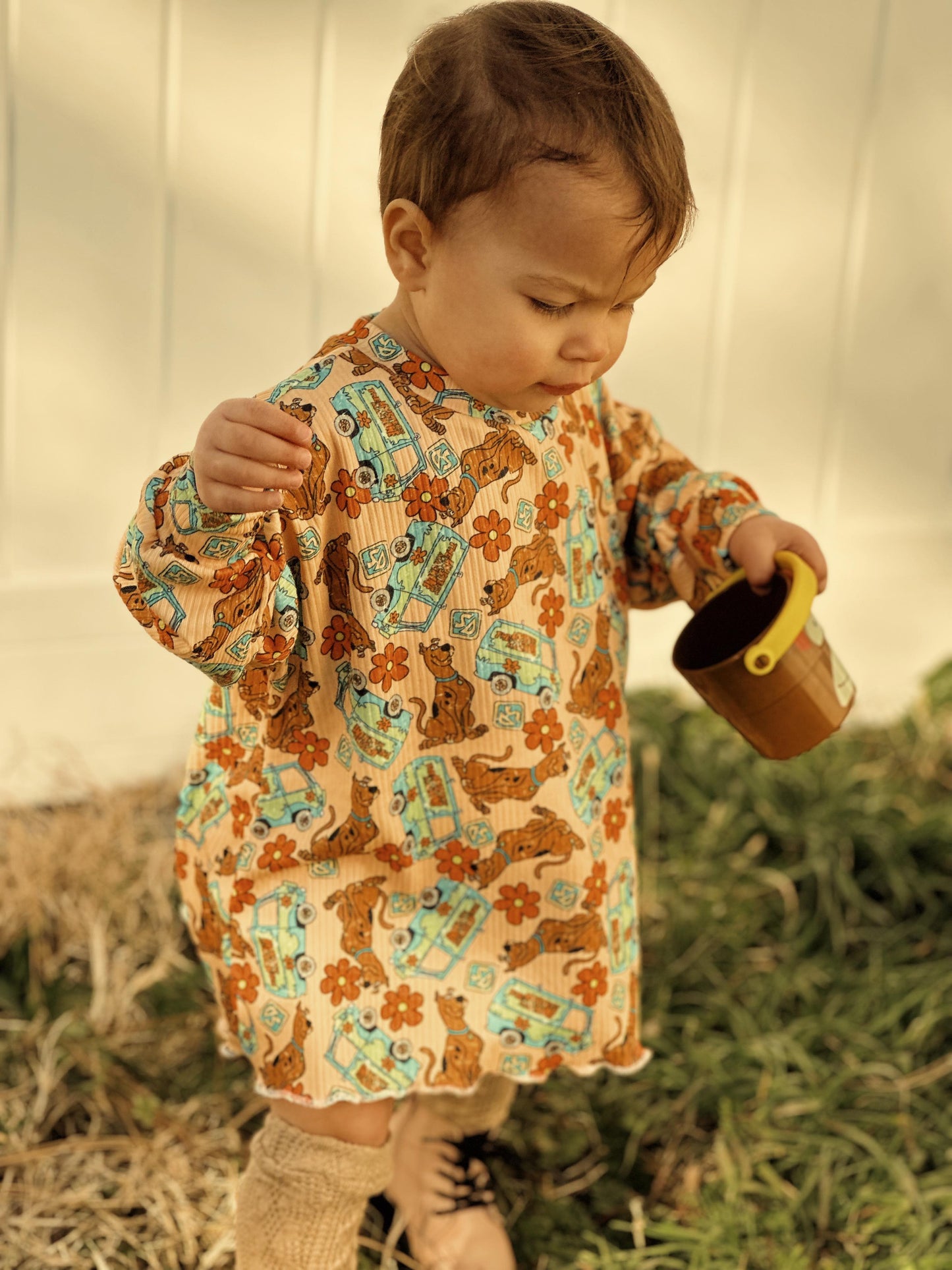 Oversized T-Shirt Dress-Girls Fall Drop